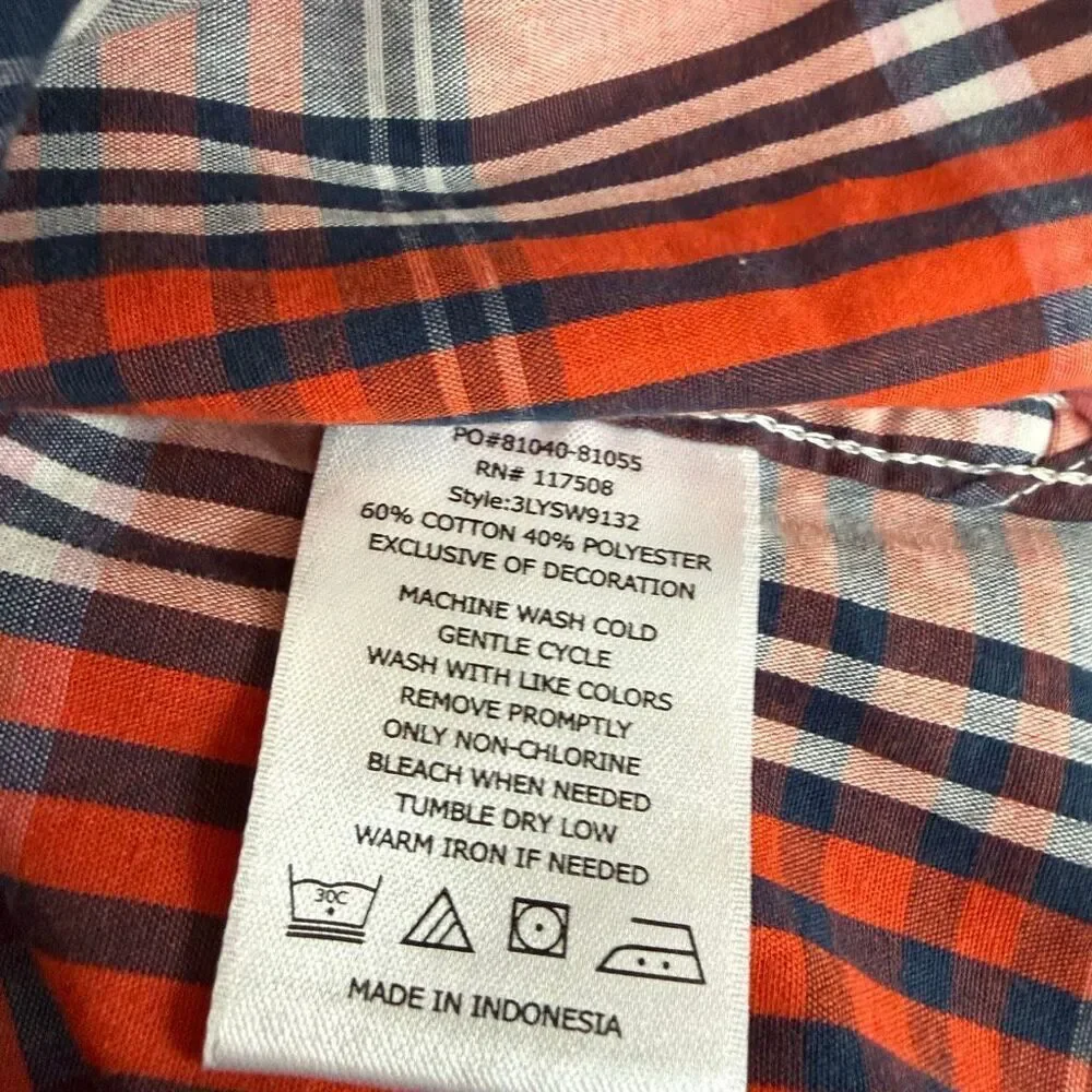Levi's vintage men’s cotton blend short-sleeve button-down shirt plaid size S